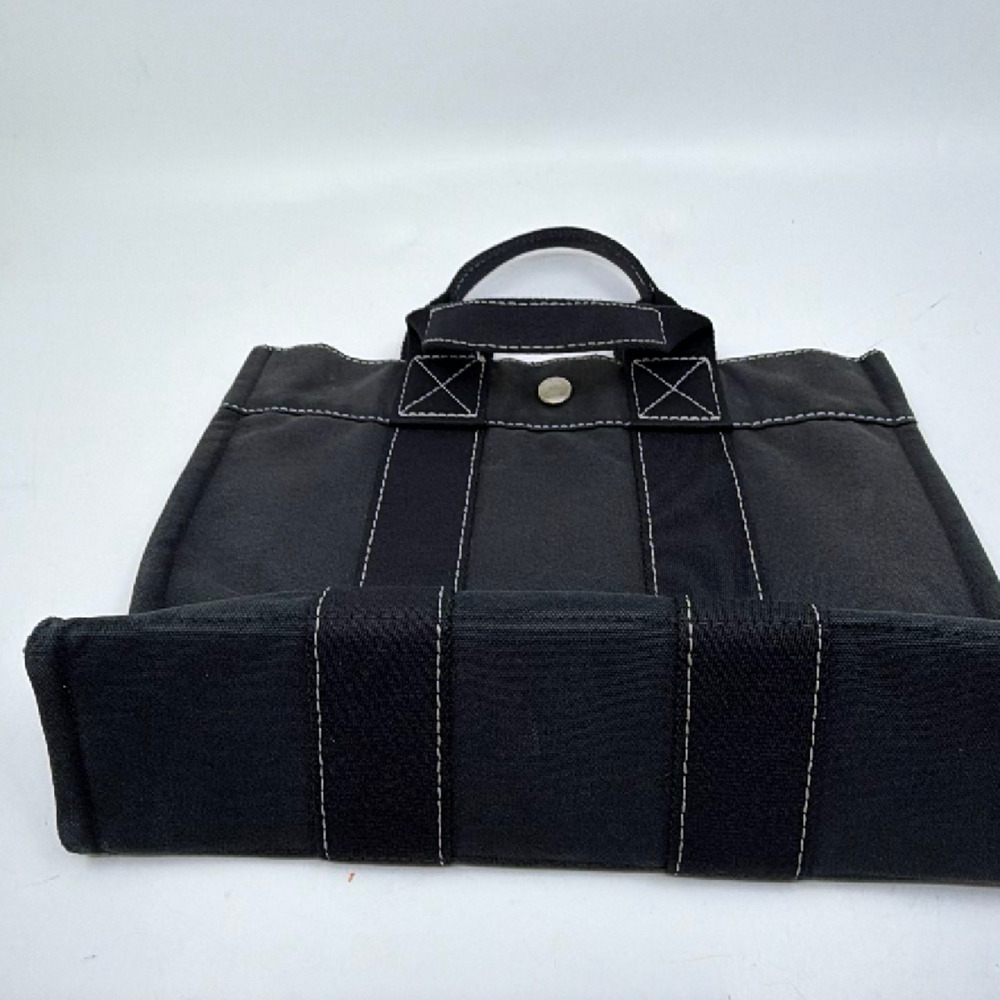 Hermes Garden Party Black Canvas Tote Bag - Picture 3 of 8